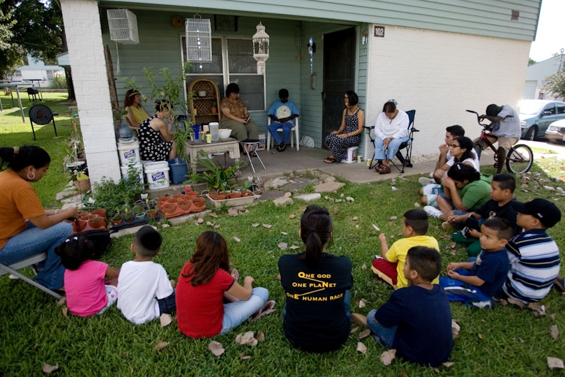 Community gathering for prayer